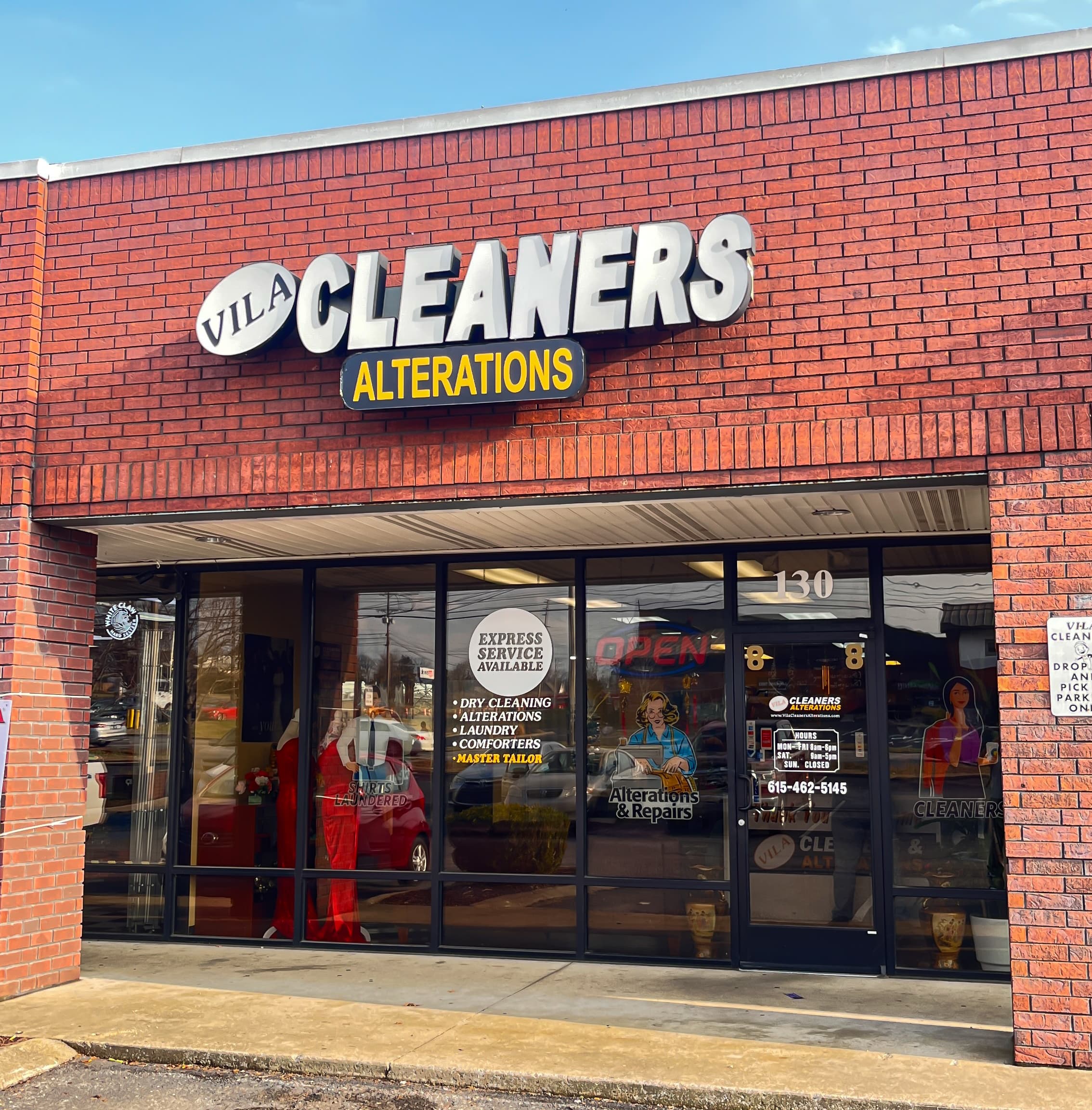 Vila Cleaners & Alterations storefront in Smyrna, TN