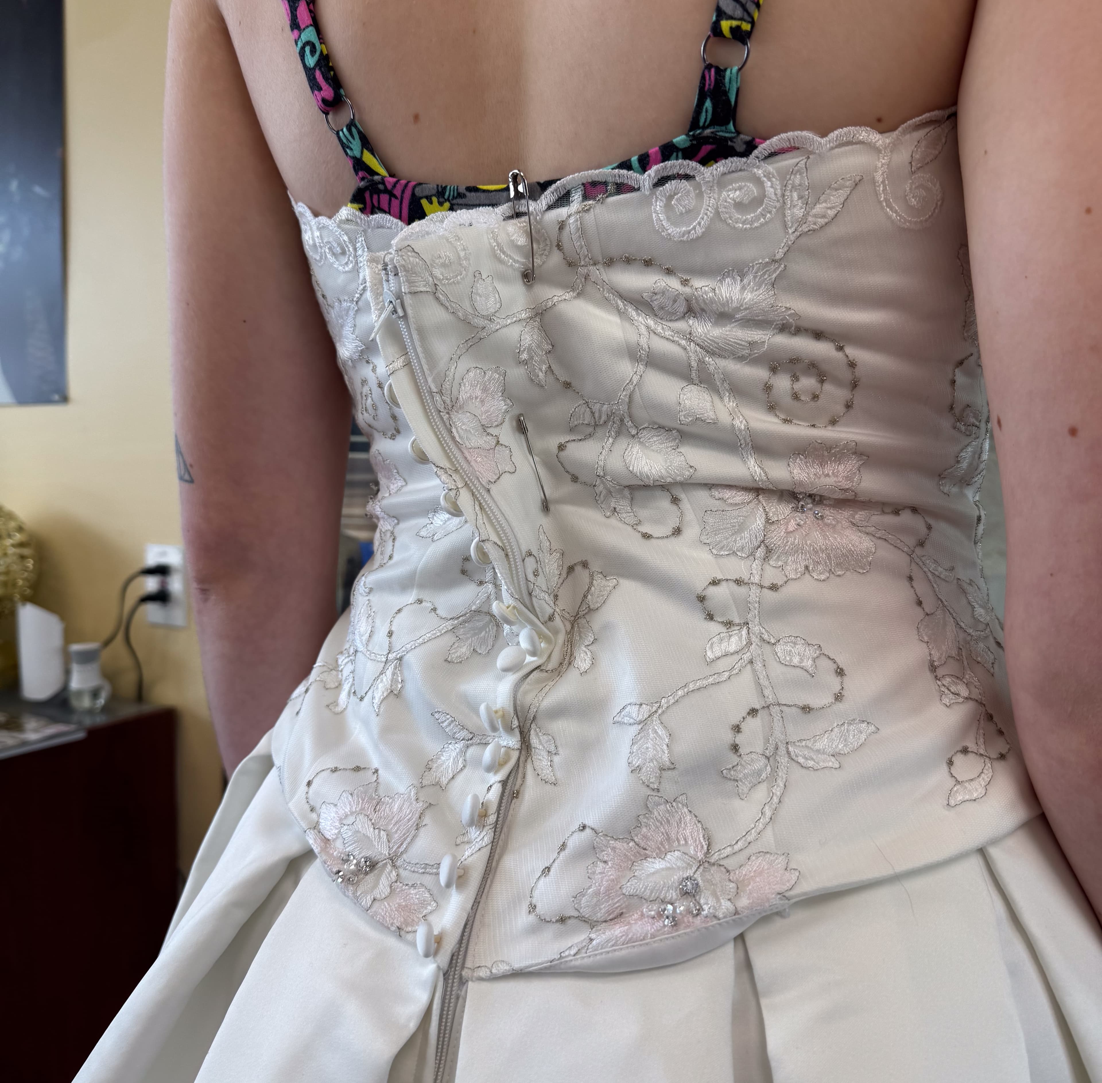 Wedding dress before alterations